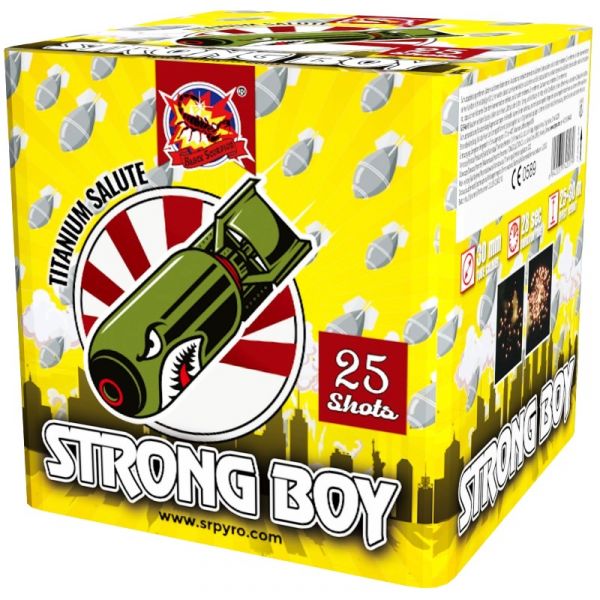 SRPYRO Fireworks Silvester F3 Batterie Feuerwerk "Strong Boy" 25 Schuss